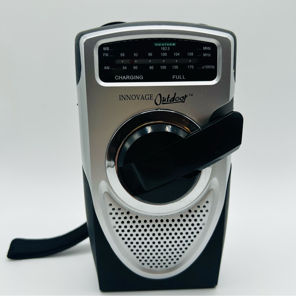 Silver and Black Portable Radio